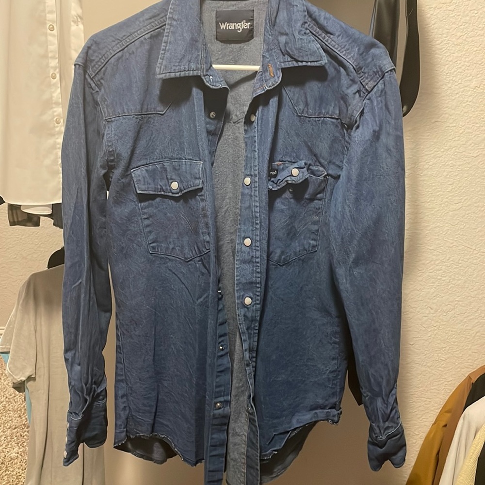 Mens long sleeve wrangler shirt